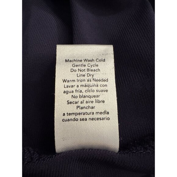 Venus Navy Blue Cutout Stretch Knit Long Sleeve Top Shirt Blouse Size Small Sexy - Picture 5 of 5